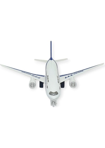 Çek Bırak Sesli Işıklı Metal Uçak - 180 - Mavi (Lisinya) modelleri