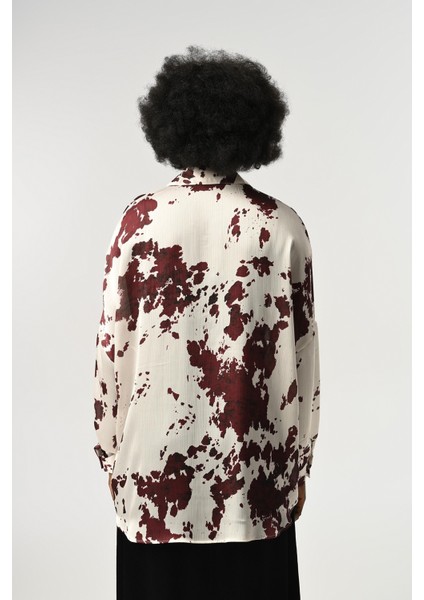 Kadın Karışık Desenli Oversize Gömlek indirimleri