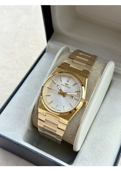 Sarı Çelik Kordon Kadın Kol Saati FL21495A-B 3ATM Su Geçirmez 2 Yıl Garantili Hediye Paketli fiyatları