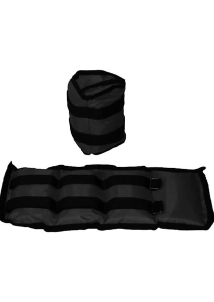 2,5 kg x 2 Adet El Ayak Ağırlığı Seti Kum Torbası 2.5 kg Kas Bilek Güçlendirici Ağırlık 1 Çift Siyah