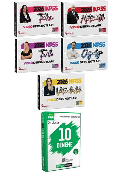 2026 Kpss Türkçe Matematik Tarih Coğrafya Vatandaşlık Video Ders Notları - 2026 Kpss Ön Lisans Çözümlü 10 Deneme