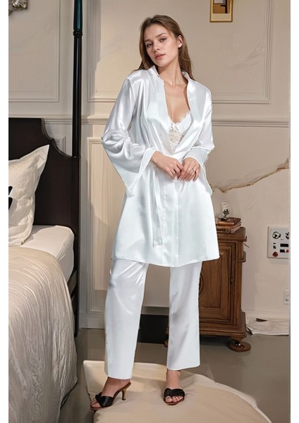 Kadın 6 Parça Gecelik & Sabahlık & Pijama Takımı Hediyelik ve Çeyizlik Set LA.L01.I1.SS011 fırsatları