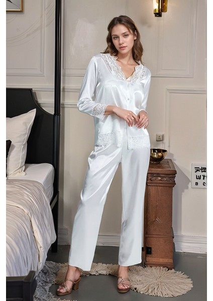 Kadın 6 Parça Gecelik & Sabahlık & Pijama Takımı Hediyelik ve Çeyizlik Set LA.L01.I1.SS011 indirimleri