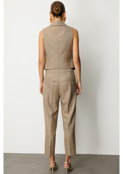 Kadın Yüksek Bel Dar Paça Pantolon 5055 Gold fırsatları