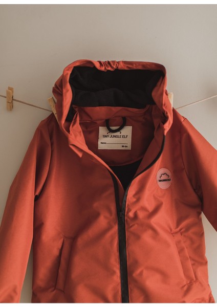 Termal, İçi Polarlı Su Geçirmez Kar Yağmur Çocuk Montu-Tarçın