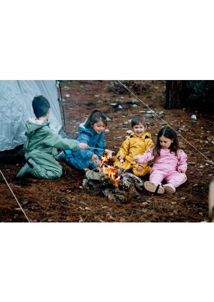 Termal, İçi Polarlı Su Geçirmez Kar Yağmur Çocuk Montu-Tarçın