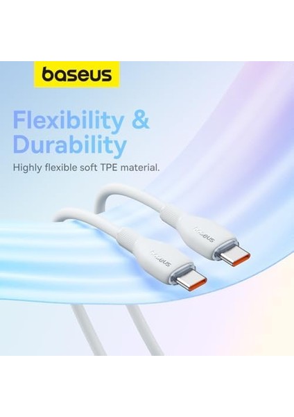 Pudding Hızlı Şarj Özellikli Type-C To Type-C Kablo 100W, 1.2 Metre, Beyaz modelleri