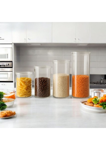 Kavanoz Seti Yuvarlak 4 Lü Corbeen