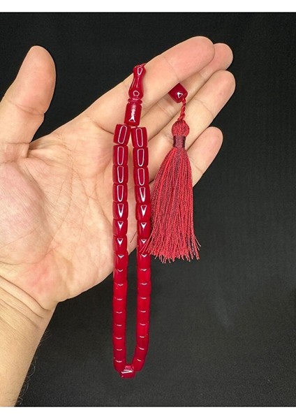 Sıkma Kehribar Tesbih Bordo Renkli Kapsül Kesim 11MMX8MM T-592 fırsatları