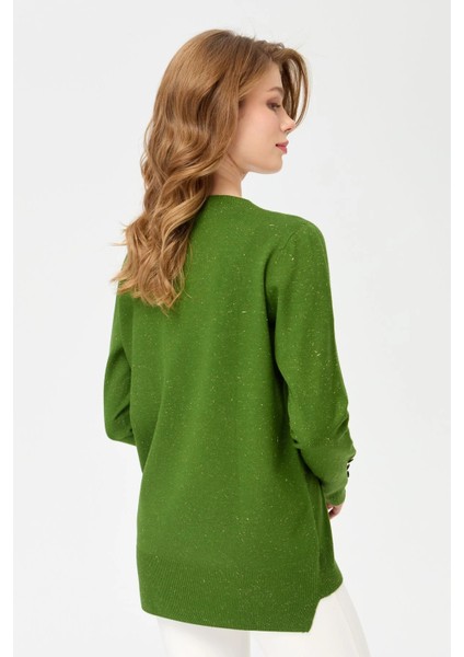 Kadın Sıfır Yaka Önü Kısa Arkası Uzun Bluz 23331 K.yosun fırsatları