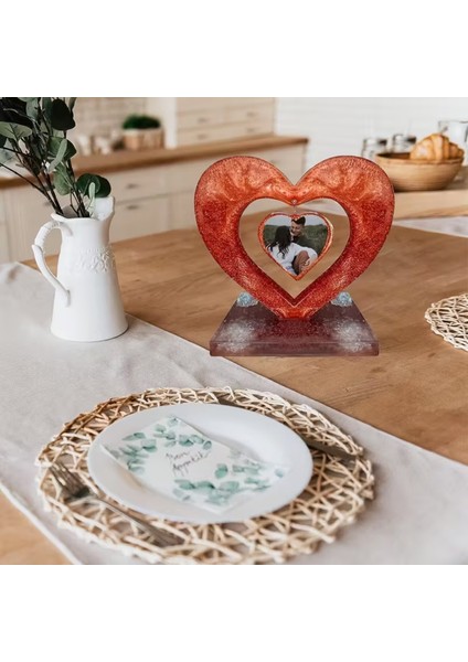 Epoksi Sevgililer Günü Fotoğraf Çerçevesi Kalp Dekoratif Resimlik Kalıbı fırsatları