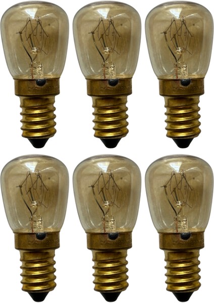 (6 adet) Ledvance 25W Sarı Işık E14 Duylu (Ince Duy) Fırın Ampulü