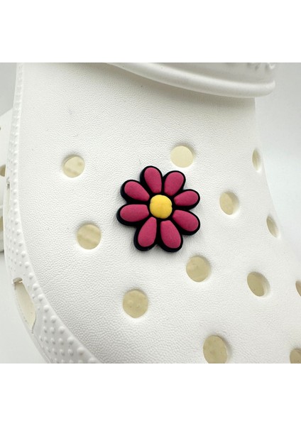 Terlik Süsü ve Aksesuarı , Çanta Süsü – Jibbitz 3D Renkli Papatya Logo Aksesuar