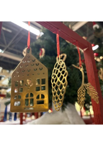 Yılbaı Ağaç Süsü, Altın Rengi 3'lü x 1 Adet fiyatları