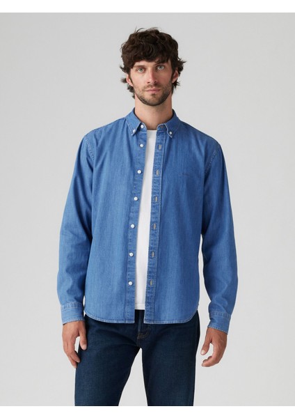 Erkek Mavi Gömlek A7210-0025