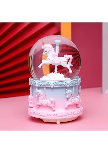 Mini Boy Işıklı Unicorn Kar Küresi modelleri