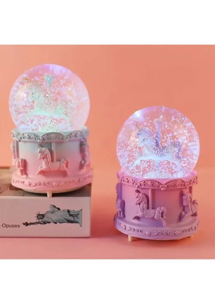 Mini Boy Işıklı Unicorn Kar Küresi fırsatları
