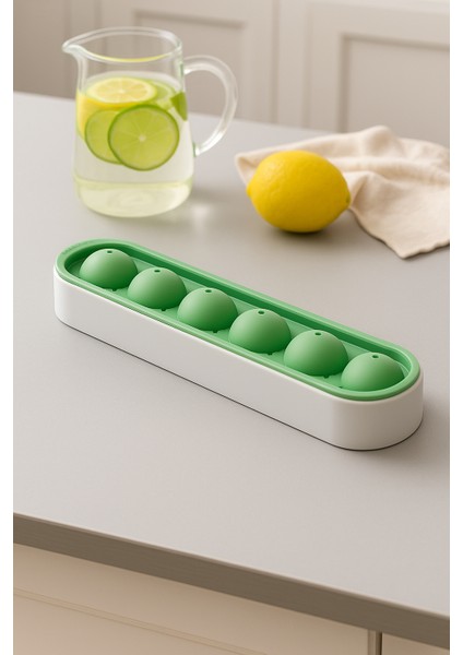 6 Sıralı Silikon Yuvarlak Buz Kalıbı – Kahve, Içecek, Kokteyller Için Yuvarlak Buz Kalıbı modelleri