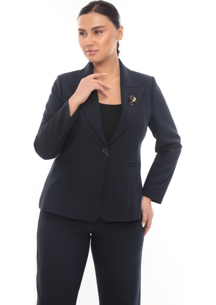 Kadın Şık Blazer Ceket Pantolon Takım Zarif Günlük Ofis Model modelleri