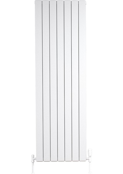 Lova Alüminyum Dekoratif Dikey Radyatör 1800X396 mm - 5 Dilim Dokulu Beyaz | 1923 W Yüksek Isıl Güç | 5 Yıl Üretici Garantisi