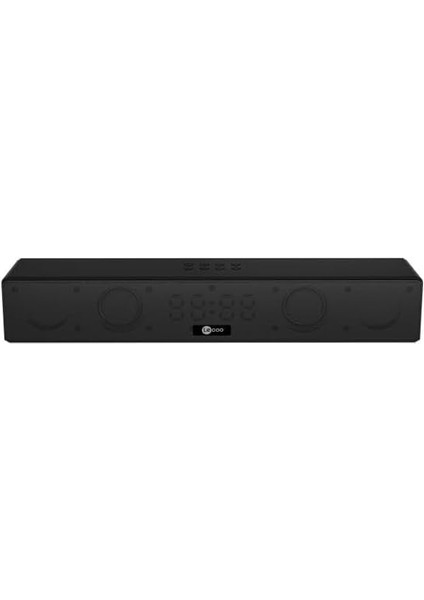 DS103 Rgb Bluetooth Radyo 75DB + Saat/alarm Aux, Bellek, Sd Kart 3D Surround Ses Oyun, Ev, Ofis, Sinema Seyahat 10W Kompakt 41,5 x 7 x 6 cm Soundbar Işıklı Speaker Siyah