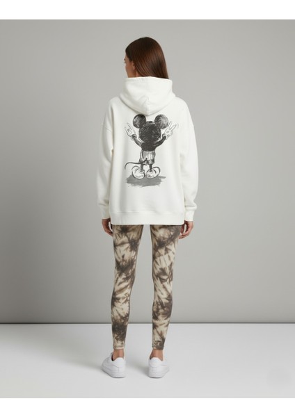 Kadın Bol Kesim Sırttan Baskılı Oversize Hoody Sweatshirt - Modal Kışlık Kapüşonlu fırsatları