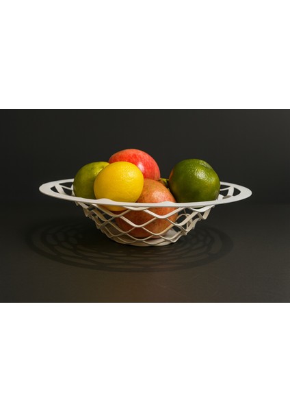 Modern ve Estetik Görünümlü Siyah Metal Premium Meyvelik,sebzelik,sunumluk