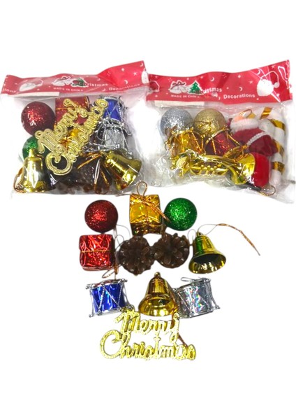 Yılbaşı Süsleri 10 Lu Karışık Çok Renkli Küçük Boy 2-3 cm Yılbaşı Ağacı Süsleri indirimleri