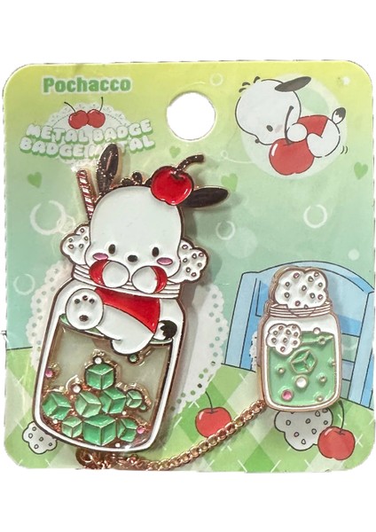 Sanrio Lisanslı Renkli Yaz Plajı Serisi Metal Rozet fırsatları