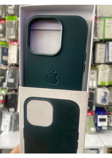 Iphone 14 Pro Uyumlu Içi Kadife Logolu Suni Deri Gizli Magsafe Sert Kılıf Logelix modelleri