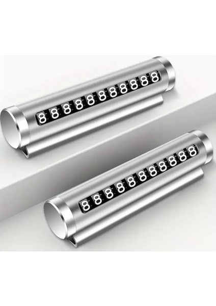 Telefon Numarası Plaka Silindiri Ayarı Renkli Metal Alüminyum Araba Geçici Park Kartı Evrensel Moda Oto Aksesuarları (4915) fırsatları