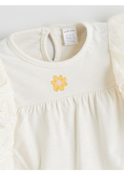 Yeni Sezon Çiçekli Kız Bebek Tişört ve Tayt 2'li modelleri