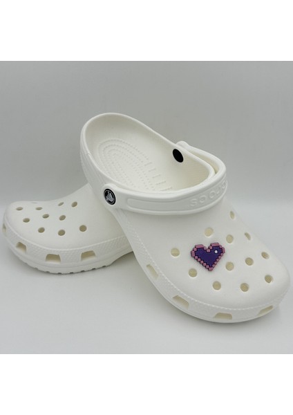 Terlik Süsü ve Aksesuarı , Çanta Süsü – Renkli Jibbitz Minecrft Kalp Görselli Figür Aksesuarı modelleri