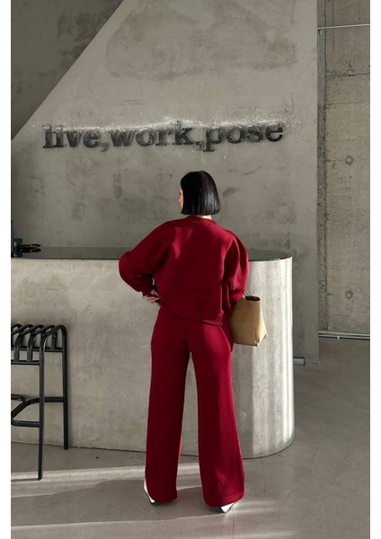 Kadın 3 Iplik Şardonlu Cepli Premium Eşofman Takımı NBHS001 fırsatları