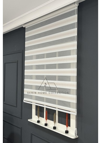 Vizon Geçişli Dar Plise Zebra Stor Perde (Dayanıklı Alüminyum Kasa) modelleri