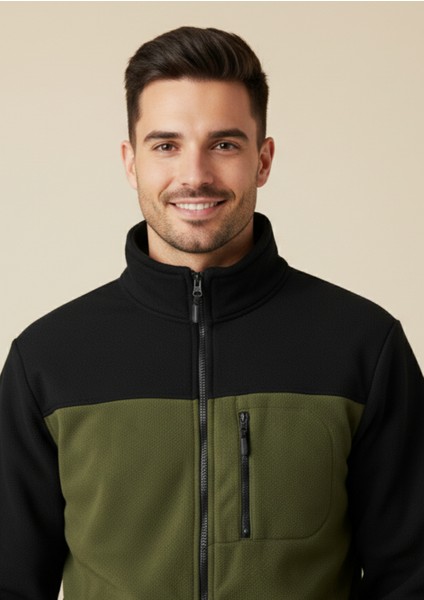 Erkek Polar Ceket Gömlek Yaka Fermuarlı Kaliteli Mevsimlik Polar Ceket modelleri