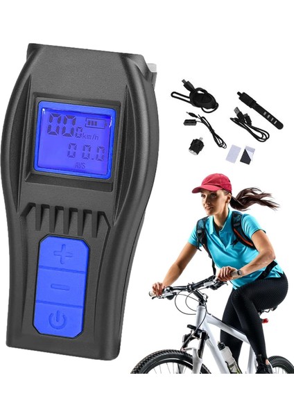 Kablosuz LCD Ekranlı Hız Göstergeli Bisiklet Kornası Şarjlı Bisiklet Feneri Su Geçirmez