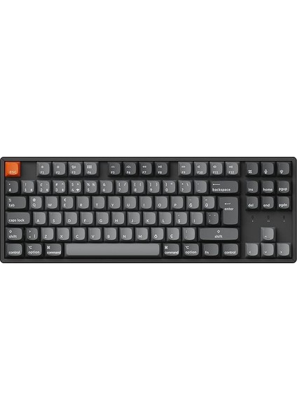 K8 Max%80 Tkl Rgb Türkçe Red Switch Kablosuz Alüminyum Çerçeve Karbon Siyah Mekanik Klavye