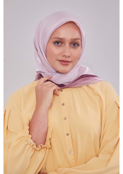 Açık Eflatun Kehribar Eşarp