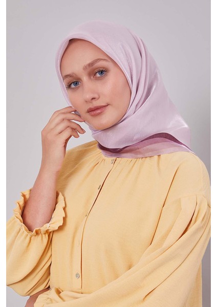 Açık Eflatun Kehribar Eşarp