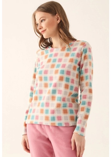 Krem Kadın Uzun Kol Polar Pijama Takım fırsatları