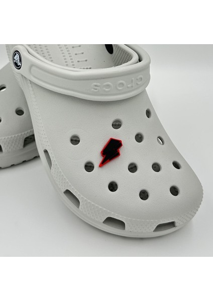 Terlik Süsü ve Aksesuarı , Çanta Süsü – Renkli Jibbitz 3D Kabartmalı Şimşek Görselli Figür Aksesuarı fiyatları