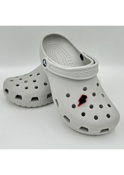 Terlik Süsü ve Aksesuarı , Çanta Süsü – Renkli Jibbitz 3D Kabartmalı Şimşek Görselli Figür Aksesuarı modelleri