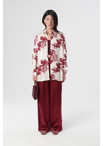 Kadın Karışık Desenli Oversize Dijital Gömlek fırsatları