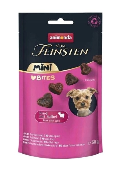 Animonda Vom Feinsten Sığır Etli Mini Irk Yetişkin Köpek Ödül Maması 1 Adet 50 gr