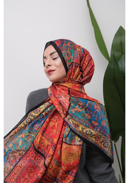 Renkli Etnik Desenli Dijital Soft Şal modelleri