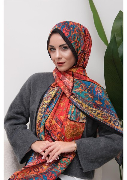 Renkli Etnik Desenli Dijital Soft Şal indirimleri