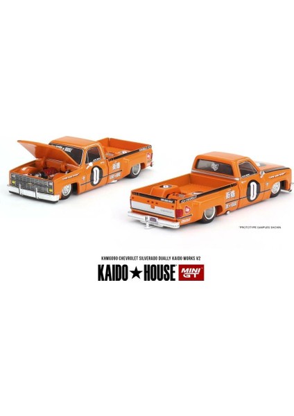 090 Kaido House Chevrolet Silverado Dually Kaıdo V2 1/64 Model Araba