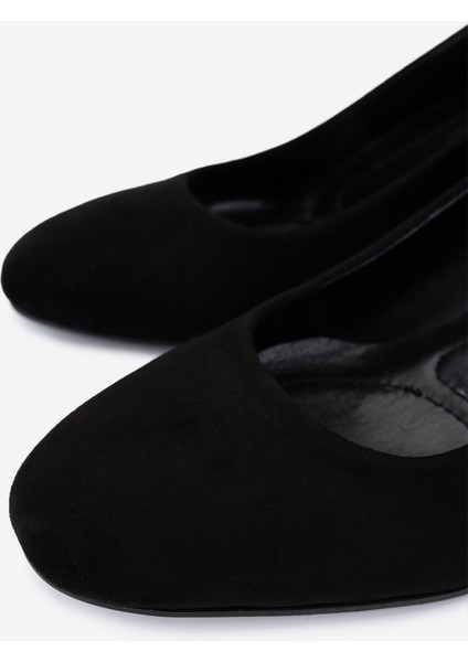 Kadın Hakiki Deri Siyah Süet Topuklu Ayakkabı 1135 1307 Bn Ayk SK25-26 Sıyah Suet modelleri