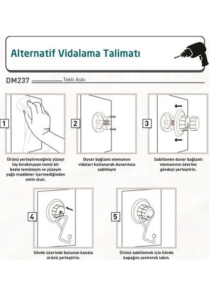 Vakumlu Banyo Havlu Askısı Siyah Tek Kancalı indirimleri